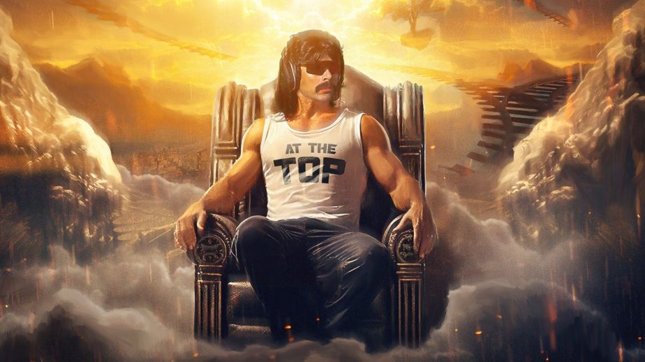 Dr Disrespect sitting on a throne artwork