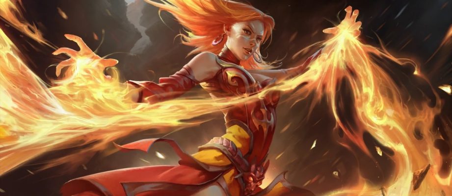 Fiery Slayer Lina loading screen in Dota 2