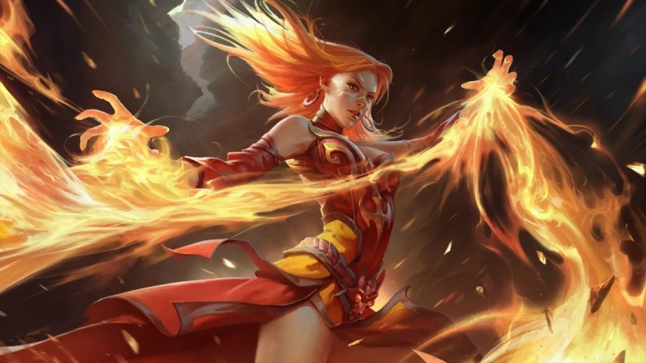Fiery Slayer Lina loading screen in Dota 2