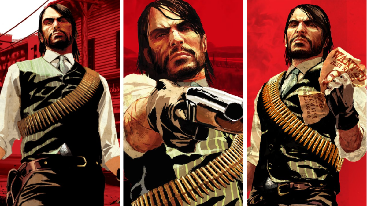 john marston red dead redemption art collage