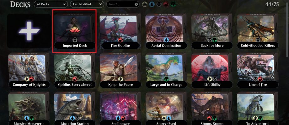mtg arena collection