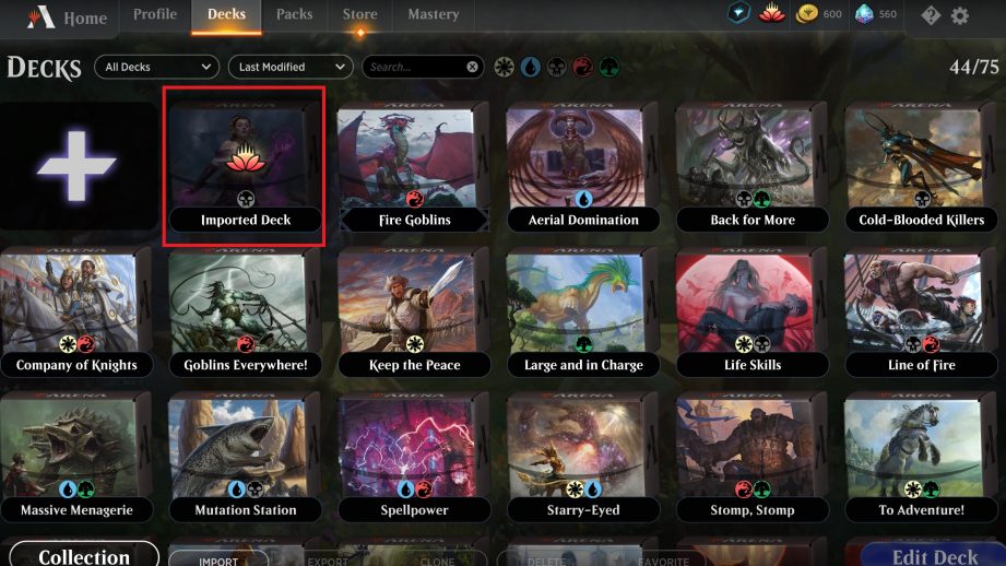 mtg arena collection
