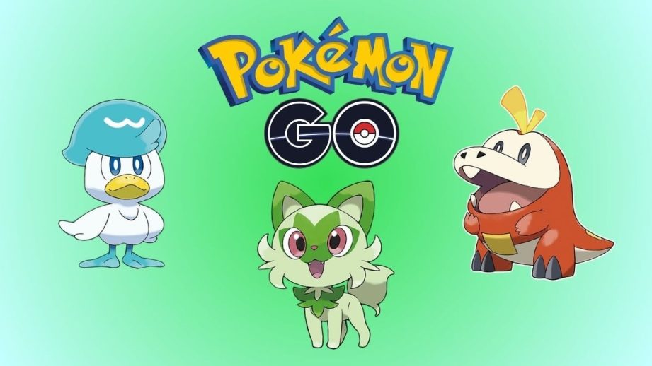 Scarlet and Violet starters Quaxly, Fuecoco, and Sprigatito in Pokemon GO