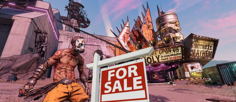 borderlands with for sale sign