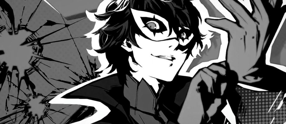 persona 5 joker black and white