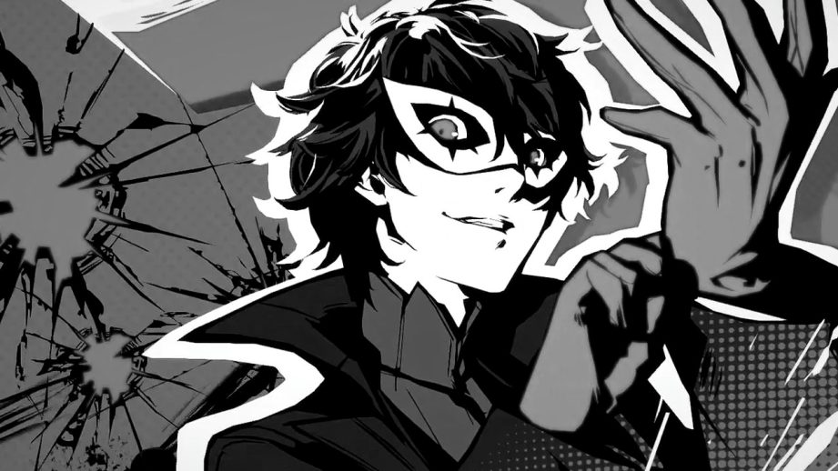 persona 5 joker black and white