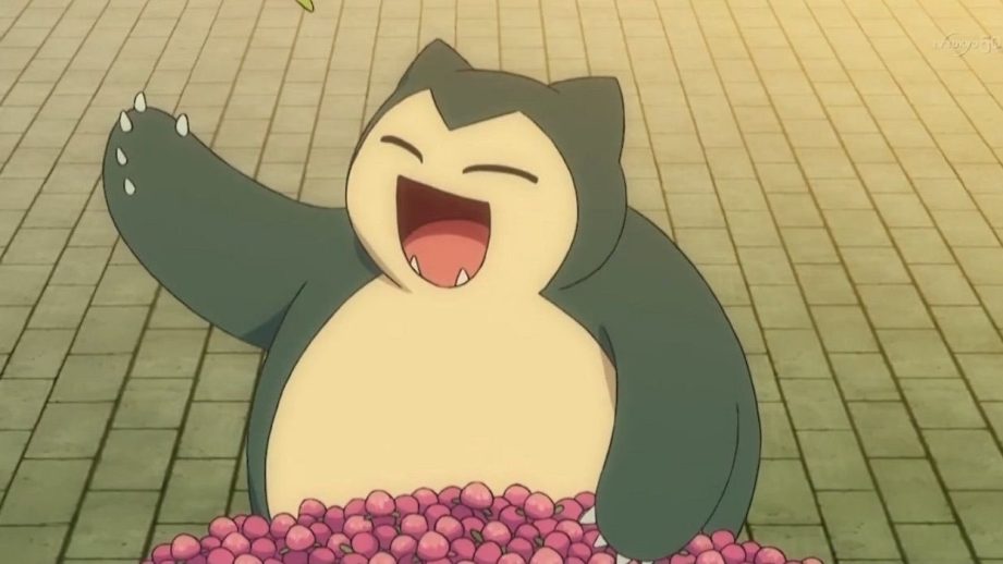 snorlax eating berries pokemon