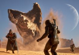 Sandworm attack in Dune Awakening