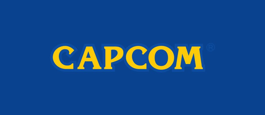 Capcom logo in blue background