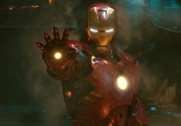iron man about to fire a repulsor
