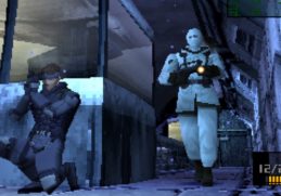 Snake hiding from guard in metal gear solid collection