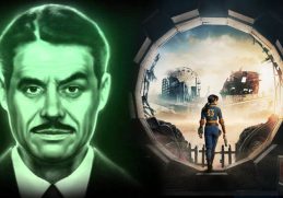 Mr. House and Lucy from the Fallout TV series