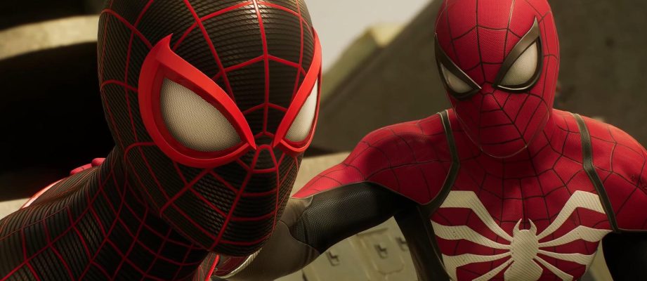 Peter Parker and Miles Morales in Spider-Man 2 talking to each other