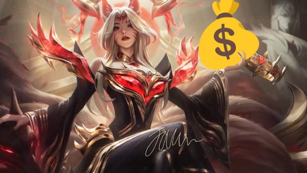 ahri faker skin with money bag