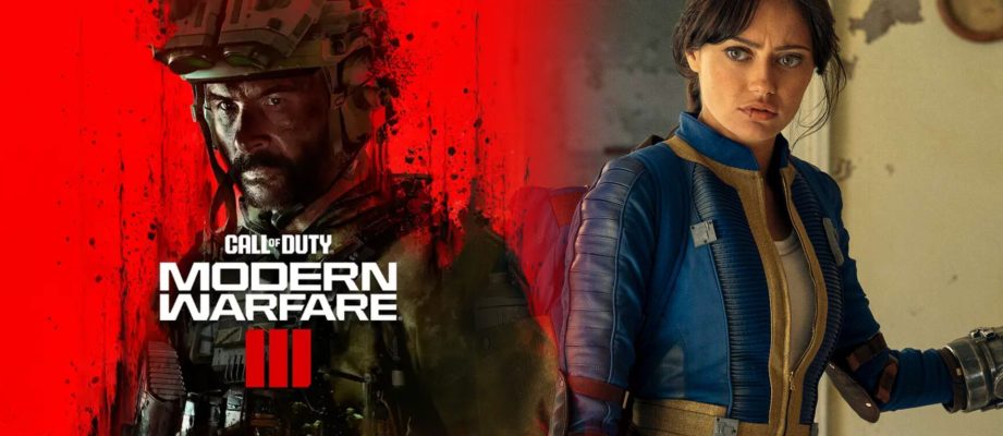 Fallout Series Lucy and Modern Warfare 3 Captain Price in split image