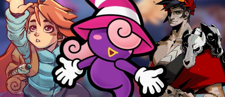 Madeline from Celeste, Vivian from Paper Mario, and Zagreus from Hades in header image