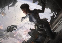 Apex Legends Character looks at a comrade falling