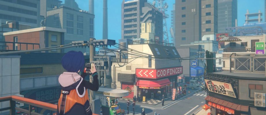 A character looks towards the New Eridu City in Zenless Zone Zero