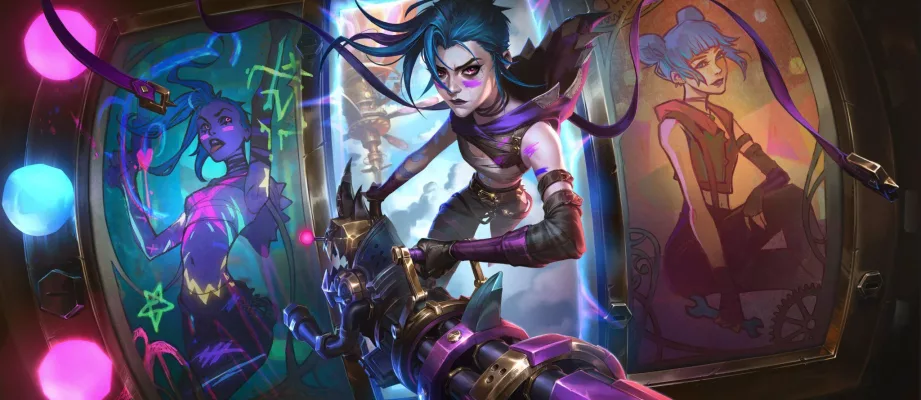 Arcane Fractured Jinx skin splash art