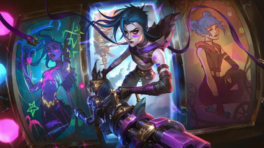 Arcane Fractured Jinx skin splash art