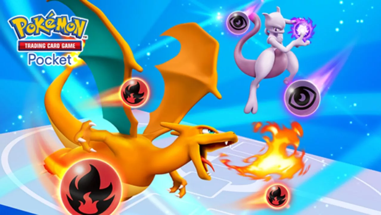 Battling in Pokemon TCG Pocket.