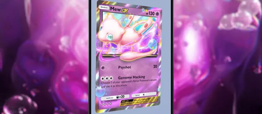 Mew ex, from the Pokemon TCG Pocket Mythical Island pack.