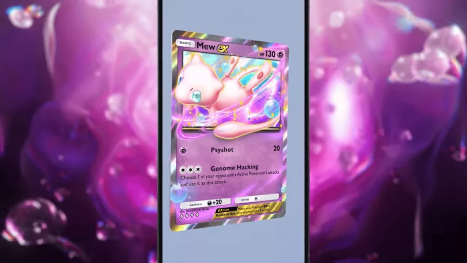 Mew ex, from the Pokemon TCG Pocket Mythical Island pack.