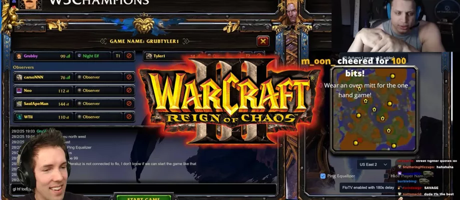 Tyler1 and Grubby in Warcraft 3