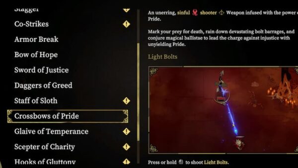 Crossbows of Pride in 33 Immortals