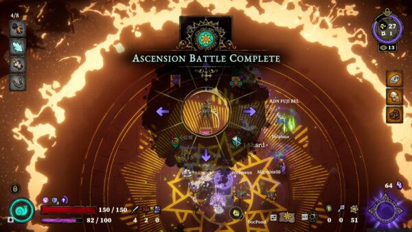 Completing an ascension battle in 33 Immortals