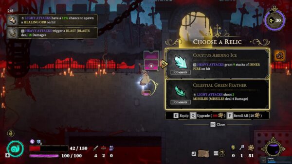 Getting an Inner Fire relic in 33 Immortals